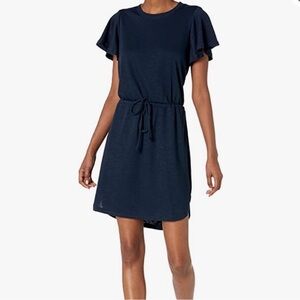 PAIGE Women's Brielle Mini Drawstring Waist T Shirt Dress EUC